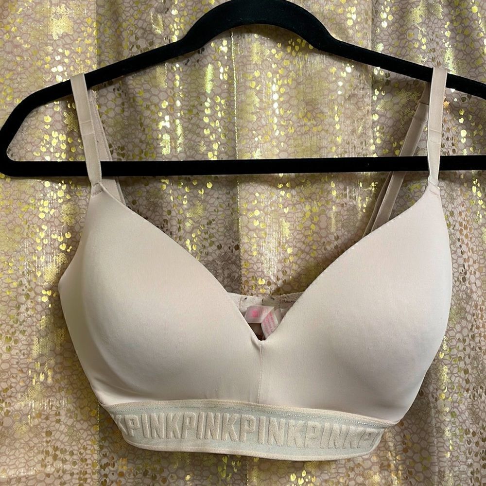 PINK Victoria’s Secret wear everywhere lightly lined nude bra, used, 32DD